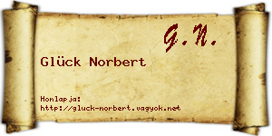 Glück Norbert névjegykártya