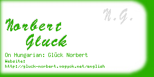 norbert gluck business card