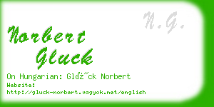 norbert gluck business card
